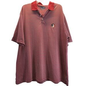 Crable Sportswear Florida State Seminoles Maroon White Polo Patch FSU men sz XXL